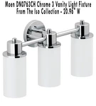 Moen DN0763CH Chrome Vanity Light Fixture From The Iso Collection - 20.96" W. Fixed Price $127.14.