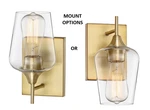 Savoy House Octave Up Or Down Light Gold Brass 9" Glass Shade Modern Wall Sconce. Fixed Price $57.80.