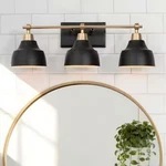 Lnc Modern Elegance Matt Black And Gold Vanity LIGHT-3 Lights. Fixed Price $55.99.
