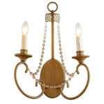 Hampton Bay, "estelle" 2-LIGHT Champagne Finish Wall Sconce Glass Beads String. Fixed Price $78.00.