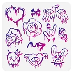 Doodlream 11.8"X11.8" Street Graffiti Wall Stencil Inches. Fixed Price $14.24.