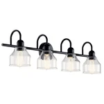 Kichler Avery 33.5" Vanity Light, Black/clear Seeded - 45974BK. Fixed Price $214.97.