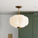 Ceiling Light Fixture 15 Inch Semi Flush Mount Milk Glass White Ckensu Antique. Fixed Price $369.99.