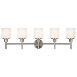 Design House Aubrey 5-LIGHT Vanity Satin Nickel Finish Frosted Glass. Fixed Price $110.81.