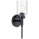 Kichler Madden 2-LIGHT Bathroom Vanity Fixture With Clear Glass In Blac.... Fixed Price $68.92.