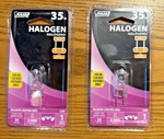 Two (2) Feit Watt Lightning Data Clear Bulb Dimmable BPQ35 GY8.6 Base 120V. Fixed Price $12.00.