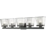 Z-lite 1936-5V-MB Astor Light Inch Matte Black Vanity Wall. Fixed Price $216.00.
