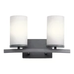 Kichler Crosby 2 Vanity Light, Black - 45496BK. Fixed Price $124.97.