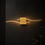 Edislive 23.6 In. 2-LIGHT 6000K Led Gold Vanity W/ Spiral Design. Fixed Price $40.00.