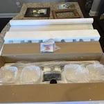 The Moen YB5164NL Voss 4-GLOBE Bath Light (polished Nickel). Fixed Price $215.00.