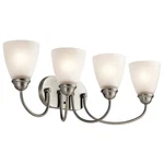 Kichler Jolie Bath 4LT, Brushed Nickel, Satin Etched - 45640NI. Fixed Price $139.97.