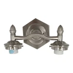 Hampton Bay Double Arm Wall Sconce Light Lamp Fixture Brushed Nickel. Fixed Price $49.99.
