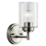 Kichler Winslow 9" Brushed Nickel Wall Sconce Light Seeded Glass Fixture 45910NI. Fixed Price $35.00.