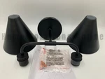 Pottery Barn Walker Double Tapered Wall Sconce Matte Black 12.5" H #X1007 Read. Fixed Price $161.00.