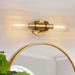 Jonsi 2-LIGHT Gold Wall Sconce, Brushed Bathroom Vanity Fixture Wi.... Fixed Price $43.35.