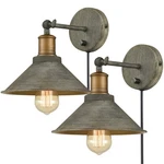 Vintage Farmhouse Wall Sconces Hardwired Or Plug-in Bedroom Bath Lamps S.... Fixed Price $93.94.