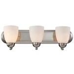 Trans Globe Clayton Lt Vanity Bar, Brushed Nickel/white Frost 3503-1BN. Fixed Price $104.99.