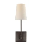 Visual Comfort Chapman & Myers Venini Single Sconce Bronze With Linen Shade. Fixed Price $474.99.