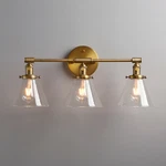 Pathson Vintage Industrial Triple Arm Wall Lamp Clear Glass Funnel Sconce Light. Fixed Price $99.99.