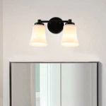 Vintage Sconce Light Black Wall Bathroom Fixtures Glass. Fixed Price $58.99.