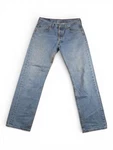Levis 501 Jeans Mens 32X30 Blue Light Wash Button Fly Straight Leg Distressed. Fixed Price $22.00.
