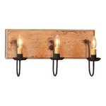 Irvins Country Tinware 3-LIGHT Vanity Hartford Buttermilk. Fixed Price $255.95.