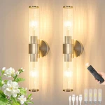 Morauroral Sand Nickel Battery Operated Wall Sconces Set Of Two Rechargeable. Fixed Price $164.35.