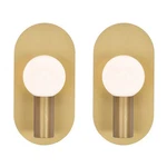 Gold Modern Wall Set Of 2, Mid Century Lighting Oval Styl.... Fixed Price $165.16.