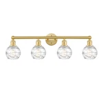 Innovations Athens Deco Swirl 4LT 33" Bath Light, Gold/cds 616-4W-SG-G1213-6. Fixed Price $418.88.
