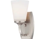 Minka Lavery Overland Park, 1-LIGHT Bath Wall, 100 Total Watts, Brushed Nickel. Fixed Price $62.30.
