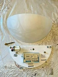 Genuine Alabaster Quarter Sphere Wall Sconce Cover & Back Plate 40624U. Fixed Price $100.00.
