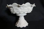 Westmoreland Glass 12" Bowl & Base Paneled Grape Pc.. Fixed Price $114.00.
