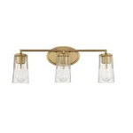 Savoy House Sacremento 3-LIGHT Warm Brass Bathroom Vanity. Fixed Price $204.00.