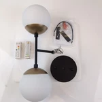 Tipace Black And Gold Wall Light Mid Century Modern Globe Sconce. Fixed Price $29.87.