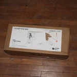 Hampton Bay Regan 3-LIGHT Bathroom Vanity W/ Clear Glass Shades 21". Fixed Price $44.99.