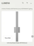 Sonneman Sword Indoor/outdoor Led Sconce 7240.74-WL Textured Gray. Fixed Price $250.00.