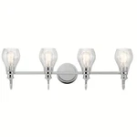 Kichler Greenbrier Bath 4LT, Chrome, Clear Seeded - 45393CH. Fixed Price $369.99.