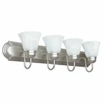Sunset Lighting F3564-53 Vanity With Faux Alabaster Glass, Satin Nickel Finish. Fixed Price $29.95.
