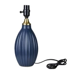 Better Homes & Gardens 13.5" Ribbed Ceramic Lamp Base, Blue. Fixed Price $31.67.