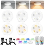 Loinsglim 6-PACK Puck Lights With Remote, 1800MAH Rechargeable Under Cabinet. Fixed Price $56.31.