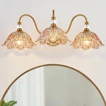 Vintage Bathroom Vanity Light, 3-LIGHT Matte Brass Finish With F.... Fixed Price $232.49.