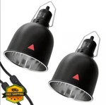 Fmatoz 5.5IN Reptile Heat Lamp Fixture - Deep Dome Basking Uva Uvb Max 100W. Fixed Price $41.99.