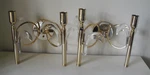 Pair Mid Century Gilt Metal Crystal Italian Sciolari Style Wall Lights. Fixed Price $133.26.
