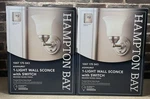 Lot Of 2 Hampton Bay Ashurst Brushed Nickel Wall 1- Light Sconces With Switch. Fixed Price $29.95.