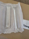 Lot Of 72 Triangle Crystal Chandelier Replacement Prism Bar Pieces 4" One Hole. Fixed Price $34.95.