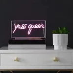 11.8"X4" Yass Queen Flex Led Neon Sign Light Party Gift Bright Artwork Bar Cor. Fixed Price $74.99.