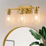 Deyidn Farmhouse 19.68 In. 3-LIGHT Gold Modern Industrial Indoor Vanity. Fixed Price $24.99.