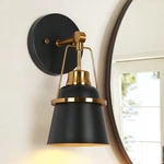 Black Gold Wall Sconces, Modern 1-LIGHT Lighting For Bedroom, Ba.... Fixed Price $24.26.