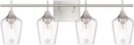 4-LIGHT Bathroom Lighting Fixtures Over Mirror, 24 Inch Brushed Nickel Vanity. Fixed Price $180.46.