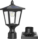 Solar Post Lights, 6000K Dusk To Dawn Lamp With Cool White. Fixed Price $59.70.